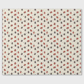 Vintager Ladybug Geschenkpapier (Flach)
