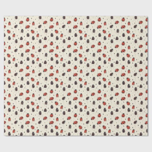 Vintager Ladybug Geschenkpapier (Flach)