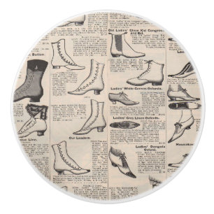Vintager Ladys' Shoes Katalog - Mode der 1900er Ja Keramikknauf