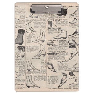 Vintager Ladys' Shoes Katalog - Mode der 1900er Ja Klemmbrett
