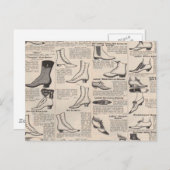Vintager Ladys' Shoes Katalog - Mode der 1900er Ja Postkarte (Vorne/Hinten)