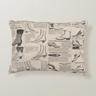 Vintager Ladys' Shoes Katalog - Mode der 1900er Ja Zierkissen