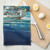 Vintager Lago di Como Geschirrtuch (Viertel Falte)