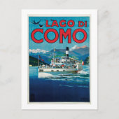 Vintager Lago di Como Postkarte (Vorderseite)