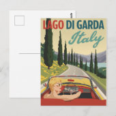 Vintager Lago di Garda Italien Autofahren Postkarte (Vorne/Hinten)