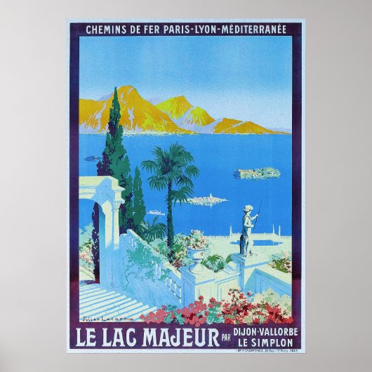 Vintager Lago Maggiore Reiseplakat Poster (Vorne)
