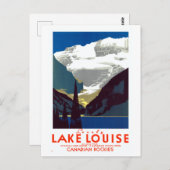 Vintager Lake Louise Canadian Rockies Alberta Post Postkarte (Vorne/Hinten)