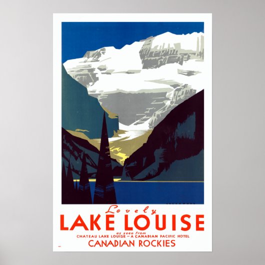 Vintager Lake Louise Canadian Rockies Alberta Poster (Vorne)