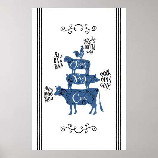 Vintager Landbetrieb Poster (Vorne)