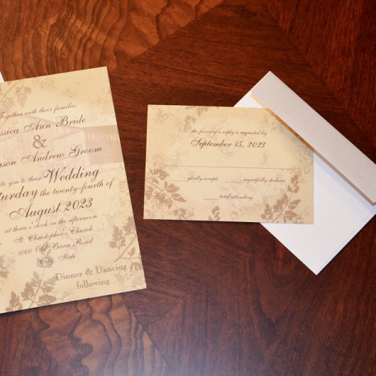 Vintager Länderausweis RSVP Karte