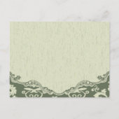 Vintager ländlicher Pfau Save the Date Ankündigungspostkarte (Rückseite)