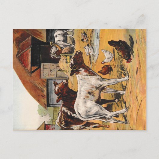 Vintager landwirtschaftlicher Garten Postkarte (Vorderseite)