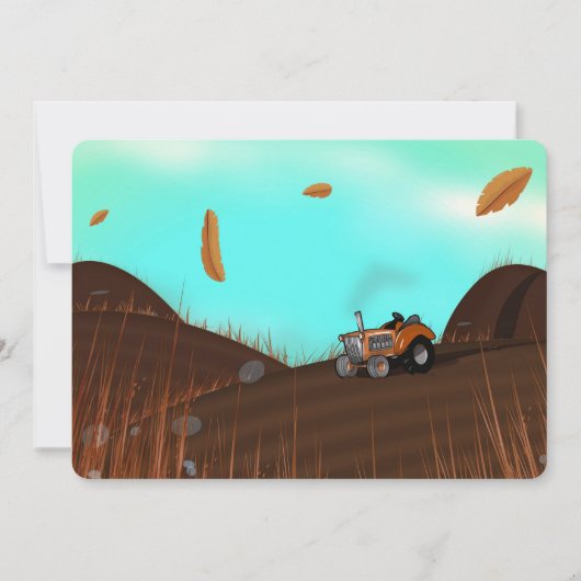 Vintager landwirtschaftlicher Traktor Einladung (Vorderseite)