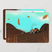 Vintager landwirtschaftlicher Traktor Einladung (Vorne/Hinten)