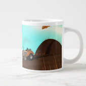 Vintager landwirtschaftlicher Traktor Jumbo-Tasse (Rechts)