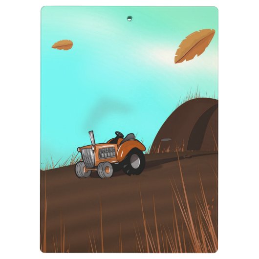 Vintager landwirtschaftlicher Traktor Klemmbrett (Rückseite)