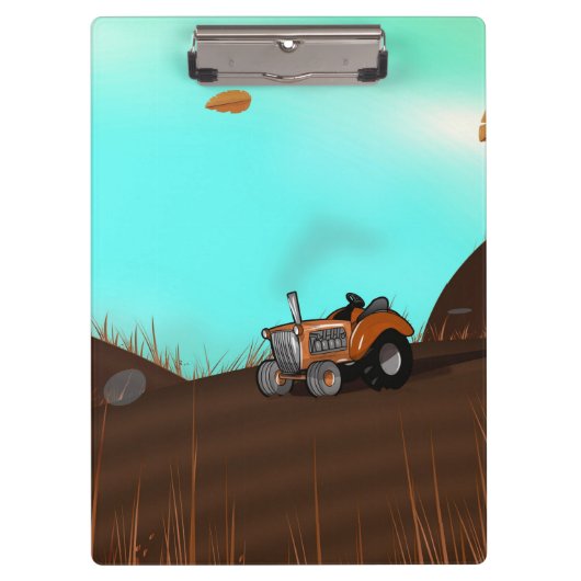 Vintager landwirtschaftlicher Traktor Klemmbrett (Vorderseite)