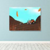 Vintager landwirtschaftlicher Traktor Leinwanddruck (Insitu (Holzboden))