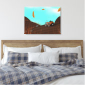 Vintager landwirtschaftlicher Traktor Leinwanddruck (Insitu (Schlafzimmer))