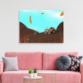 Vintager landwirtschaftlicher Traktor Leinwanddruck (Insitu (Wohnzimmer))