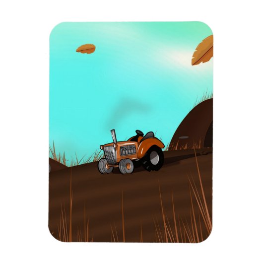 Vintager landwirtschaftlicher Traktor Magnet (Vertikal)