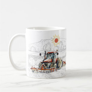 Vintager landwirtschaftlicher Traktor Personalisie Kaffeetasse