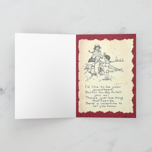 Vintager Landwirtschafts-Valentinstag Feiertagskarte (Innenseite)