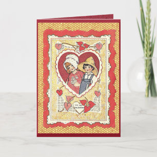 Vintager Landwirtschafts-Valentinstag Feiertagskarte