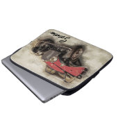 Vintager Laptop-Sieb Laptopschutzhülle (Vorne Knopf)