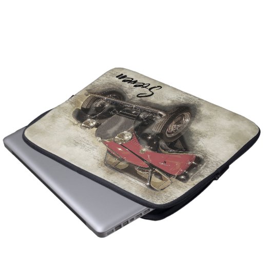 Vintager Laptop-Sieb Laptopschutzhülle (Vorne Knopf)