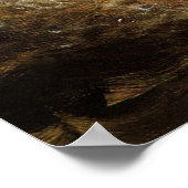 Vintager Largemouth-Bass-Fisch, Sportfischerei Poster (Ecke)