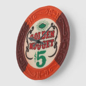 Vintager Las Vegas Poker Chip Modernes Acryllic Cl Große Wanduhr (Winkel)