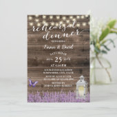 Vintager Laternenwalder Floral Rustikale Probe Einladung (Stehend Vorderseite)