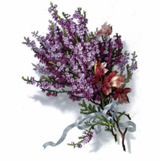 Vintager Lavendel-Blumenstrauß Fotoskulptur Magnet