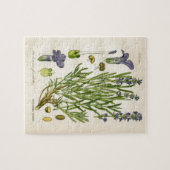 Vintager Lavendel-botanischer Druck Puzzle (Horizontal)