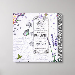 Vintager Lavendel-Collagenkunstdruck Leinwanddruck