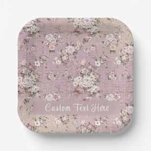 Vintager Lavendel Floral Elegant Stilvoll Pappteller