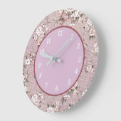 Vintager Lavendel Große Wanduhr (Winkel)