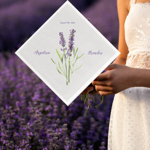 Vintager Lavendel in hellgrau - Hochzeit Serviette