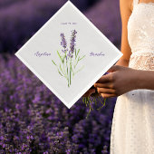 Vintager Lavendel in hellgrau - Hochzeit Serviette