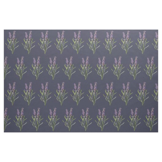 Vintager Lavendel in Mitternachtsblau Stoff (Fat Quarter (45,7 x 55,9 cm))