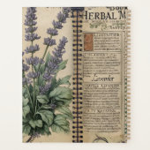 Vintager Lavendel Kräuterküche & Rezept Planer (Rückseite)