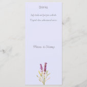 Vintager Lavendel - Menükarte (Rückseite)