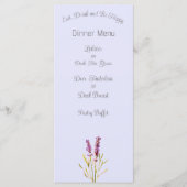 Vintager Lavendel - Menükarte (Vorderseite)