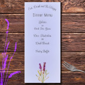 Vintager Lavendel - Menükarte