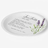 Vintager Lavendel - Spaß Pappteller (Schrägansicht)