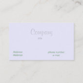 Vintager Lavendel Visitenkarte (Rückseite)