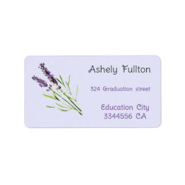 Vintager Lavendel zum ABSCHLUSS Adressaufkleber