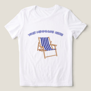 Vintager Lawn-Chair Custom Message Summer Graphic Tri-Blend Shirt