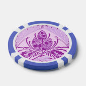 Vintager Leaf Lavendel Lila Pokerchips (Einzeln)